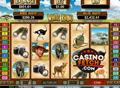 White Rhino Video Slot Game Reviews At US Online Casinos
